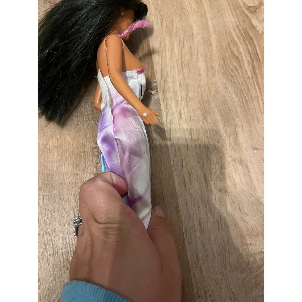 Vintage Barbie Teresa Tropical Sunburst‎ Satin Halter Dress 1990s Mattel